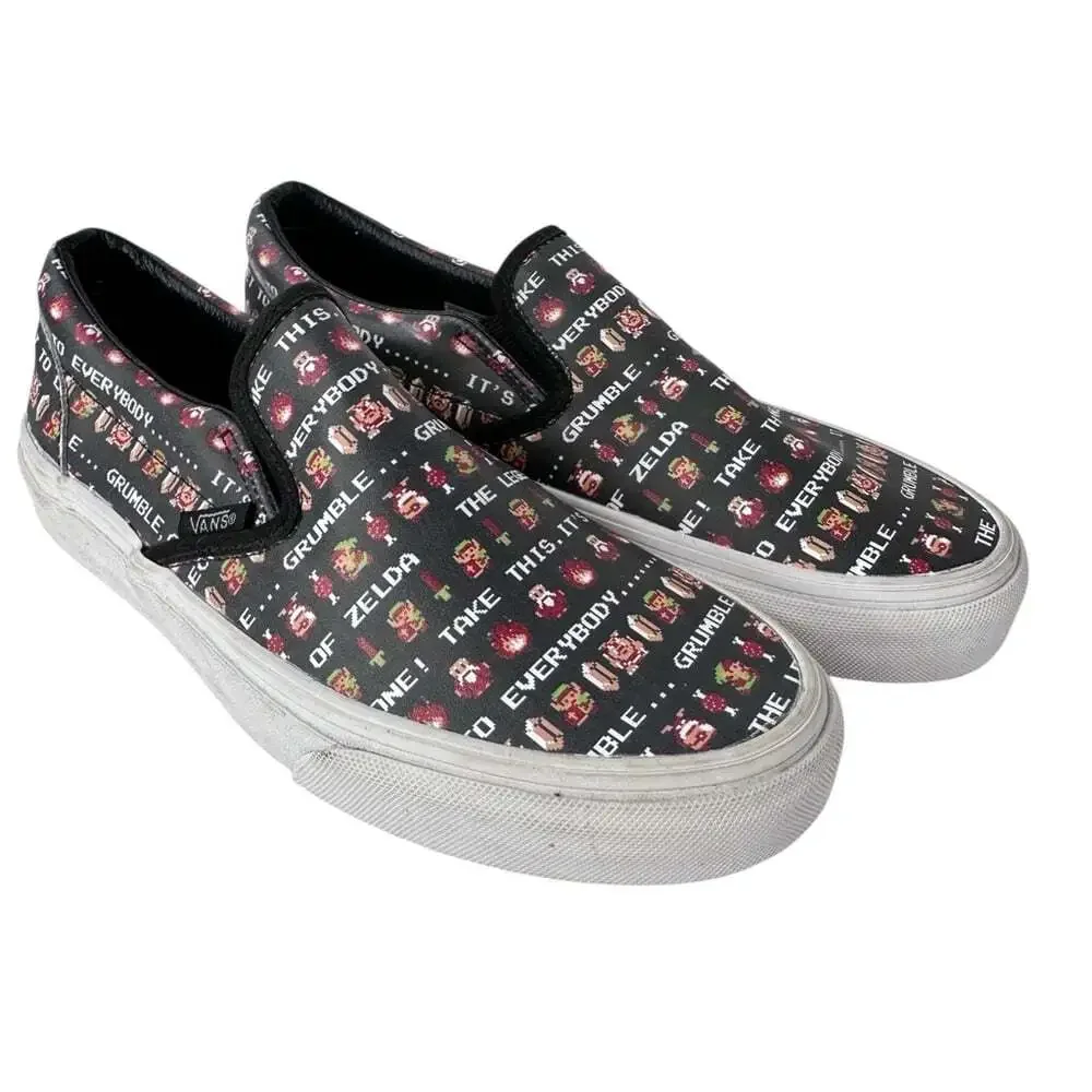 Vans Nintendo Zelda Game Over Slip On Sneakers Men 4.5 Women 6 Rare